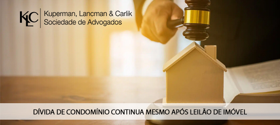 DÍVIDA DE CONDOMÍNIO CONTINUA MESMO APÓS LEILÃO DE IMÓVEL
